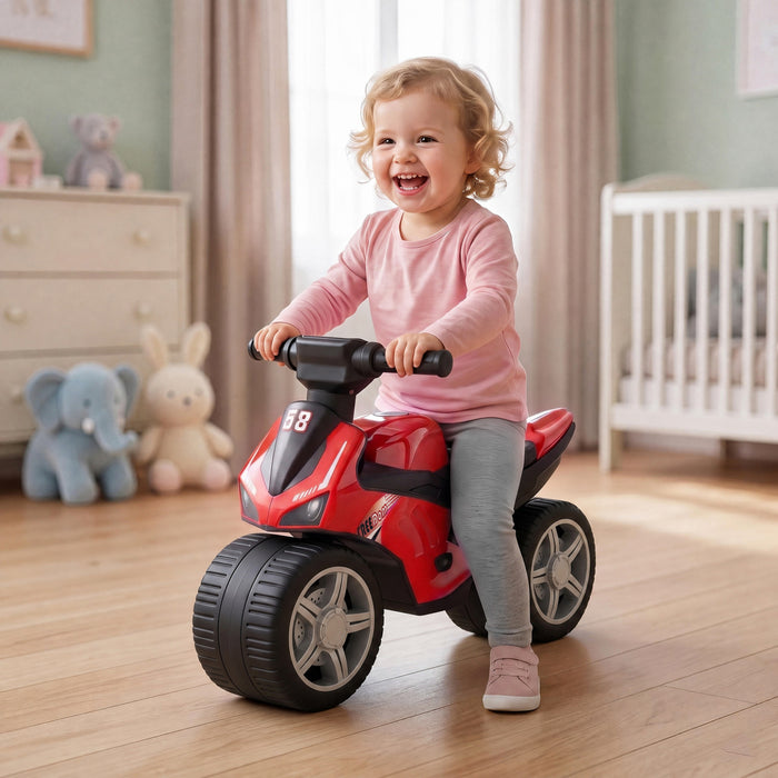Qaba Draisienne Musicale pour Tout-Petits 18-36 Mois, Rouge