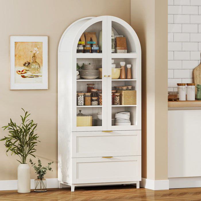 HOMCOM Meuble Garde-Manger avec Arche, 71\" de Haut, Rangement Cuisine