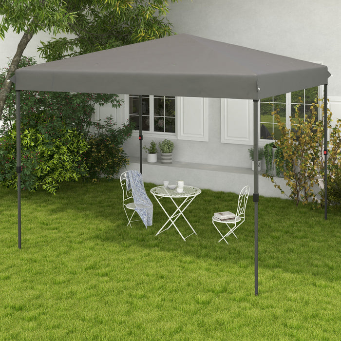 Outsunny 10x10ft Hauteur Reglable Pop Up Canopy Tente Avec 1 Bouton Push