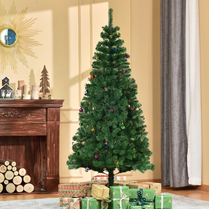 Homcom Sapin De Noel Artificiel De 1.8 M Avec Ornement De Decoration Et 624 Branches