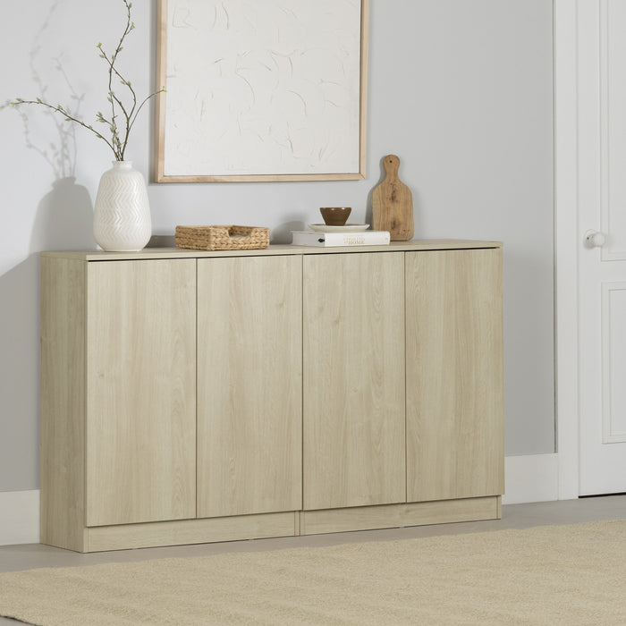  Ensemble de 2 dessertes Arum avec 2 portes - chêne blanchi