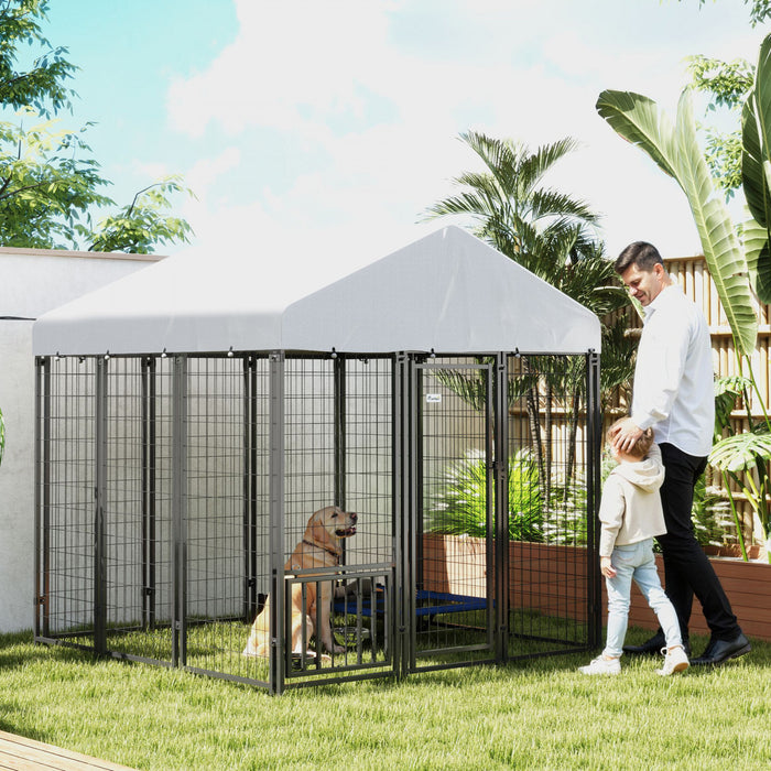 Niche D'exterieur Pour Chien Avec Gamelles, 5,9 X 5,9 X 6 Pi