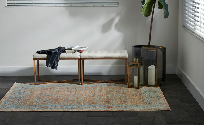 Tapis Traditionnel Hailey 5'3\" x 7'3\" en Orange