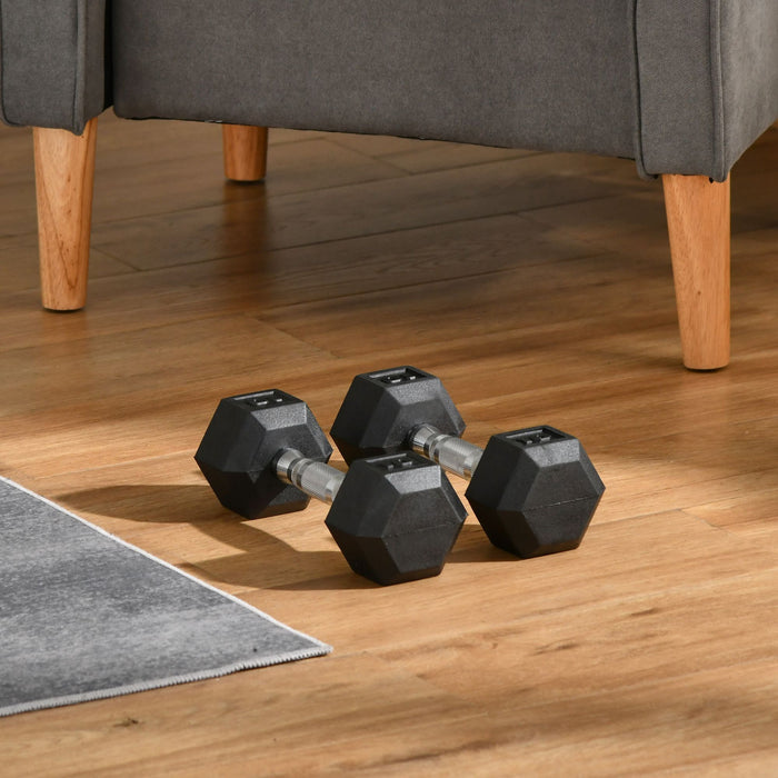 Soozier Ensemble halteres caoutchouc 20lbs (10lbs chaque)