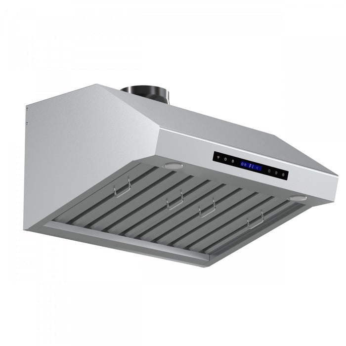 Hotte murale Palazzo de 30 po, acier inoxydable, filtres a chicanes-FRHWM5029-60