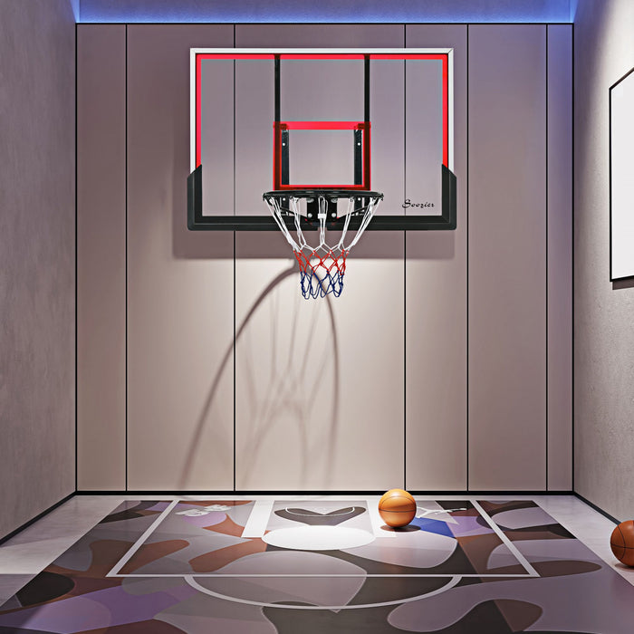 Panier De Basket-ball Mural Soozier Avec Panneau Incassable, Noir