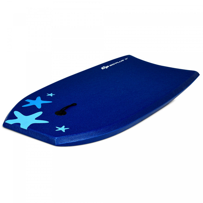 Planche De Bodyboard Surf 41 Pouces (105 X 51 X 6 Cm) Avec Sangle De 90 Cm Et Motif Cocotier + Parasol Pour Debutant Enfant Adulte Xpe+hdpe 1,8kg