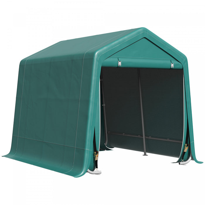 Outsunny Tente De Rangement De Jardin 7,9'x6,6', Abri De Velo Robuste, Vert