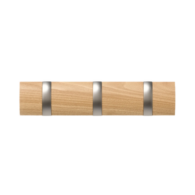 Umbra 3 Flip Wall-Mounted Hooks - Natural|3 crochets muraux Flip de Umbra - naturels