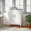 HOMCOM Metal Storage Cabinet with Lock, Steel Garage Cabinet, White