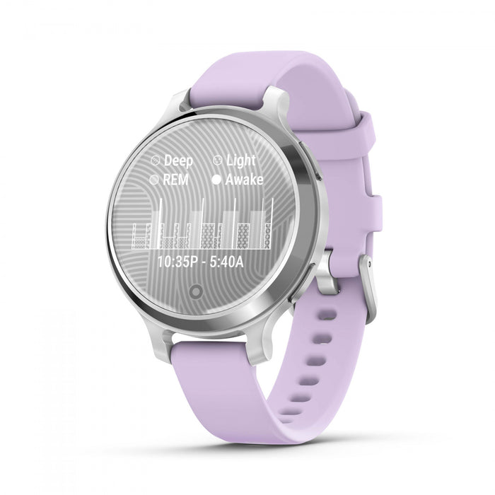  Silver With Purple Jasmine Silicone Band