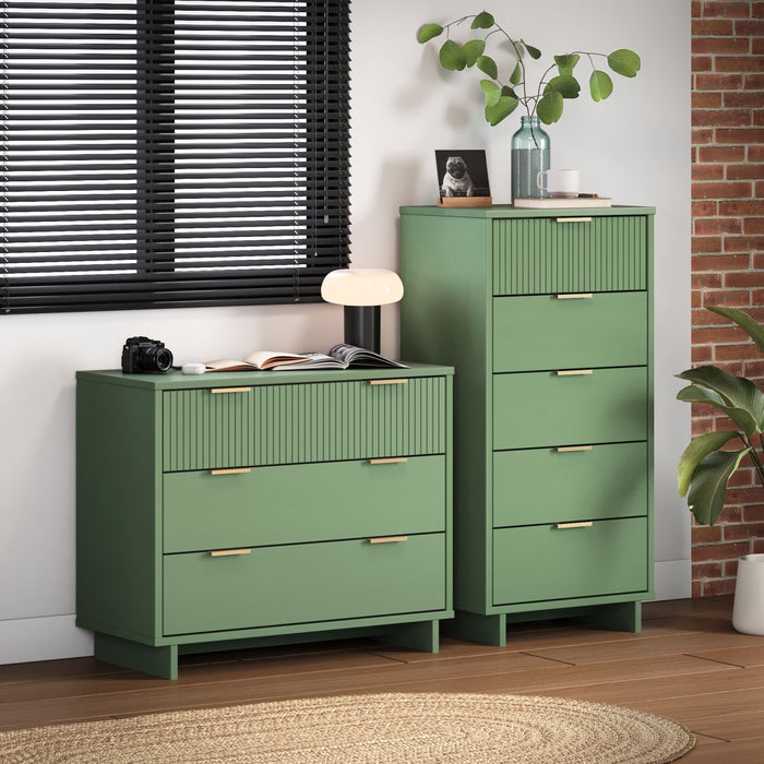 Ensemble de commode 2 pieces Granville Modern en vert sauge