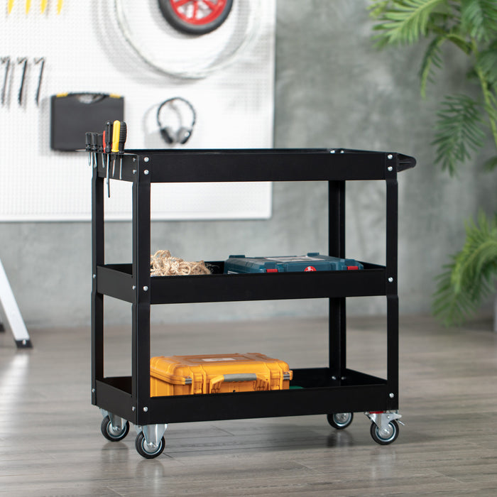 Durhand Chariot A Outils Roulant A 3 Niveaux, Chariot Utilitaire
