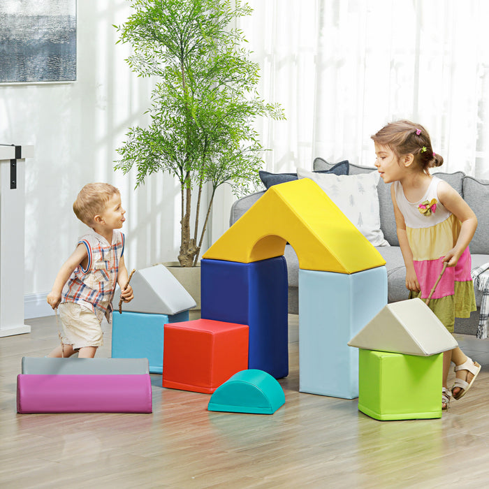 Soozier Blocs De Jeu Souples 11 Pcs Pour Enfants De 1 A 3 Ans, Multicolore