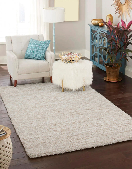 Carpette Yeti ivoire et grise - 8 pi 0 po x 10 pi 0 po   