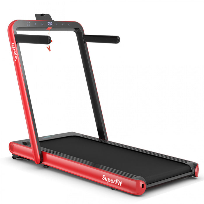 Tapis De Course Pliant 2 En 1 16km/h Superfit – Avec Bluetooth Et Controle Via App