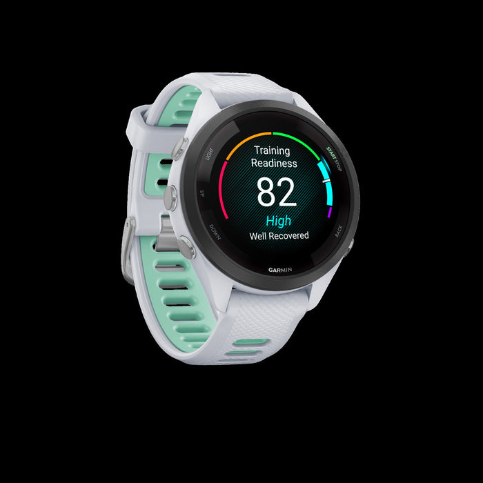 Garmin Forerunner® 265s Montre Gps Intelligente - Suivi De Fitness Avec Gps Multi-bande - Pierre Blanche