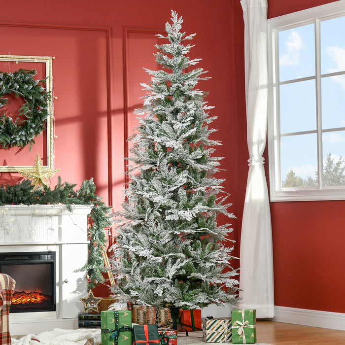 Homcom Cypres D'arbre De Noel Artificiel Floque De Neige
