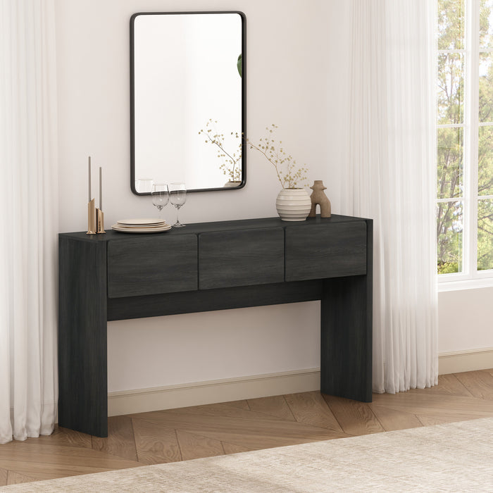 Console moderne Linda en gris charbon
