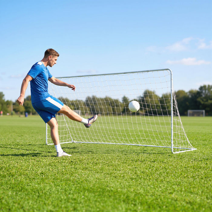 But de football Soozier, filet portable de 183 x 122 cm avec cadre en acier