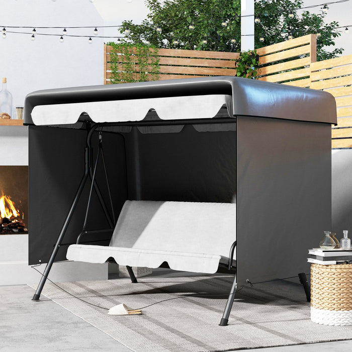 Outsunny Grande Housse Pour Balancelle De Patio, Gris Fonce
