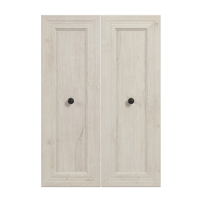 Ensemble de 2 portes Versatile de Bestar pour organisateur de garde-robe de 25 po (L) - blanc chêne lin