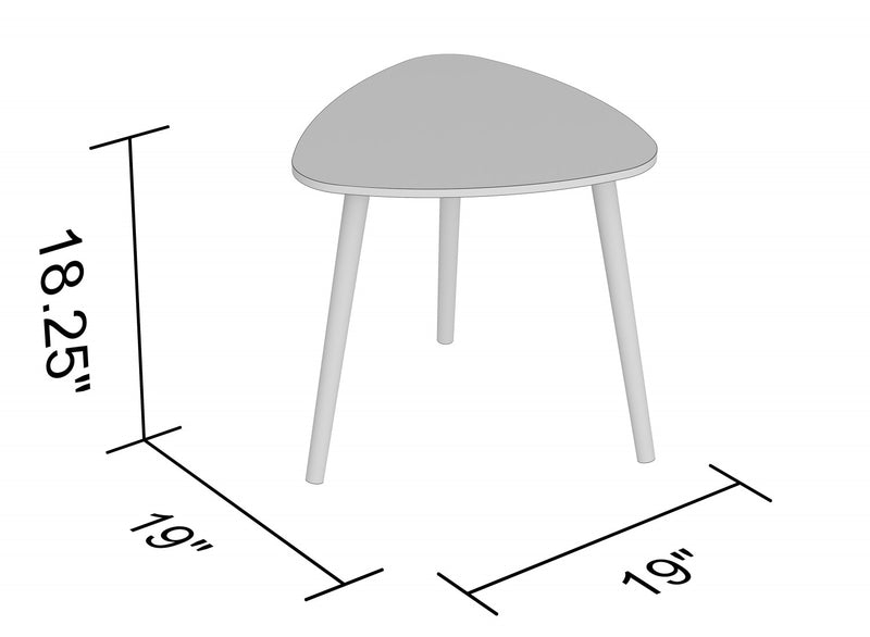 Table de bout avec pattes en pin - dessus d’apparence pin