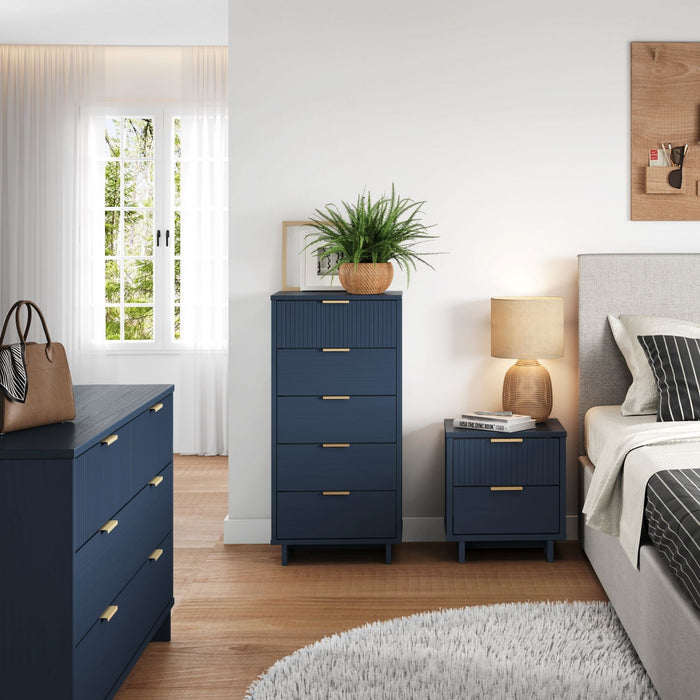 Ensemble de commode 3 pieces Granville Modern en bleu minuit
