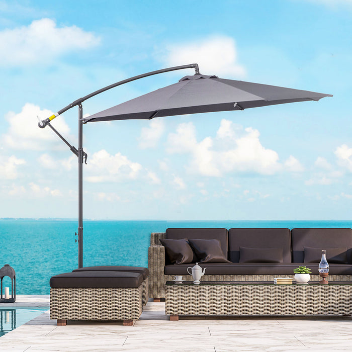 Outsunny Parasol De Patio \nGris