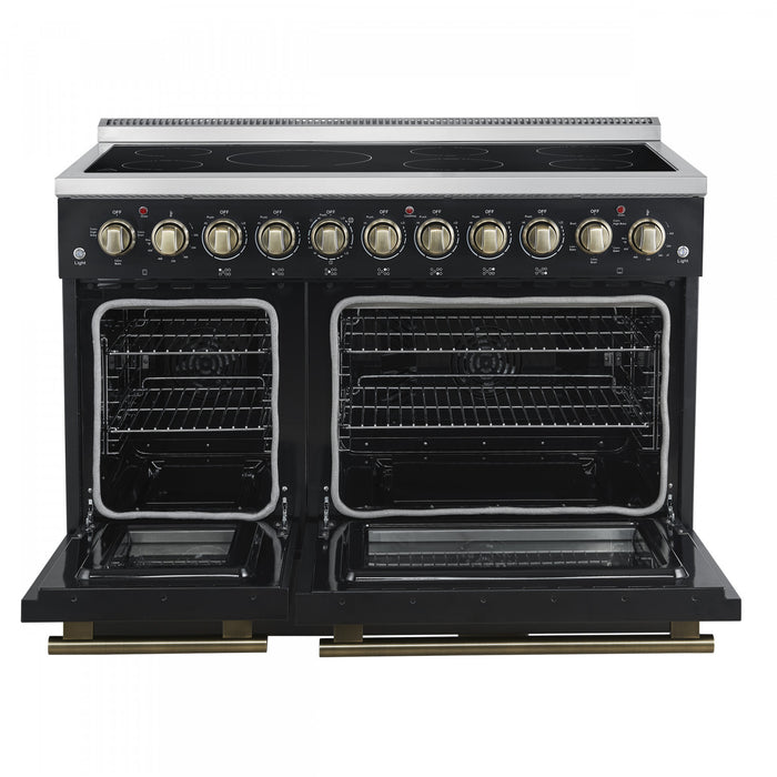 Cuisiniere electrique Paolo 48 pouces, noire, 6,7 pi³ - FFSEL6011-48BLK