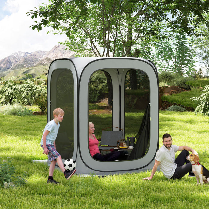 Outsunny Tente Moustiquaire , Tonnelle De Camping Upf50+, Sac De Transport