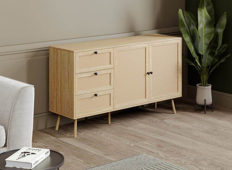Commode Avec 3 Tiroirs – Coffre De Rangement Robuste Avec Finition Bois Brun – Organisateur De Chambre Solide – Assemblage Facile – Meuble Moderne Pour Chambre, Chambre D’amis Ou Salon