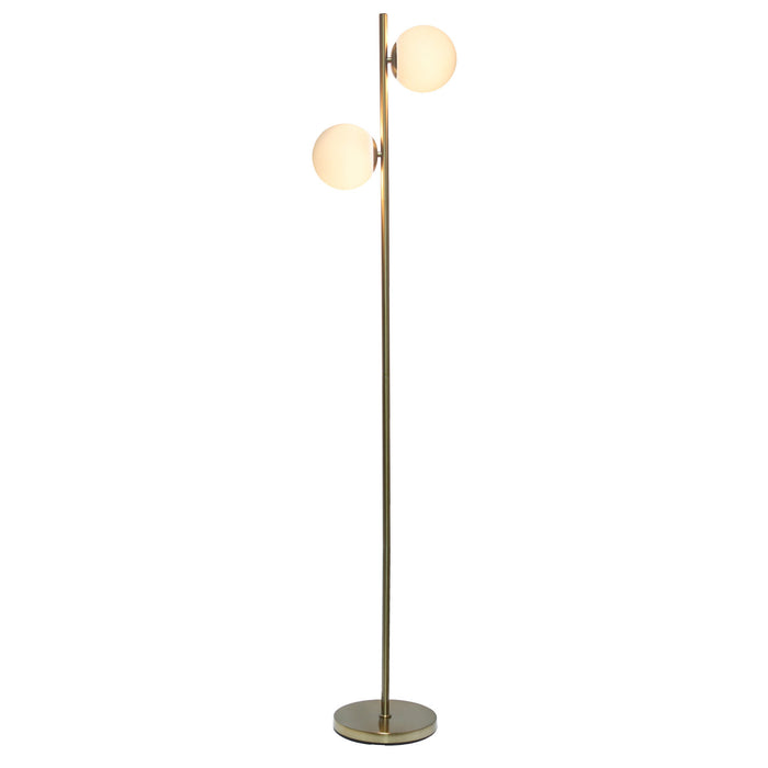 Liam Lampadaire moderne a 2 lumieres, Or, 66 po H