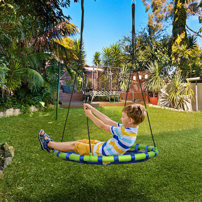 Outsunny Balancoire Ronde de 100 cm pour Enfants avec Hauteur Reglable