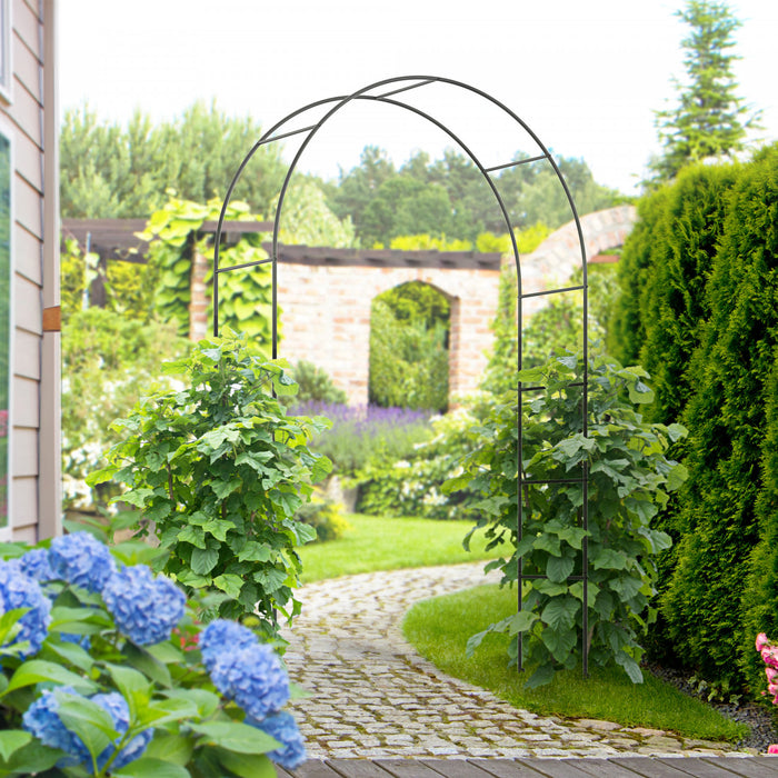 Outsunny Treillis D'arche De Jardin De 7,9 Pieds, Arche En Metal