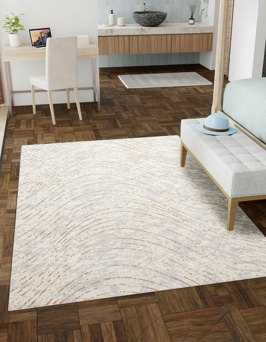 Tapis Contemporain/Moderne Sienna 8'0\" x 10'0\" en Gris