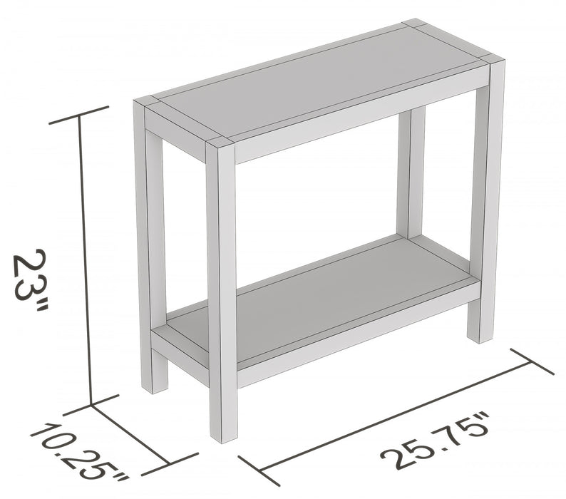 Console de 26 po avec 1 tablette - taupe foncé