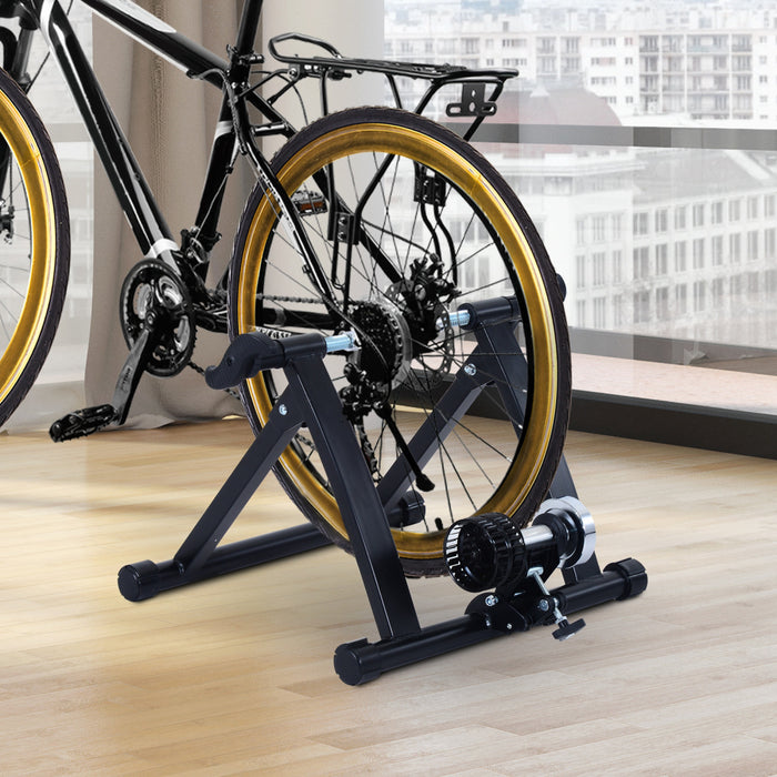 Soozier Velo D'interieur Velo D'exercice Trainer Support Stationnaire Ventilateur Pliant Turbo (noir)