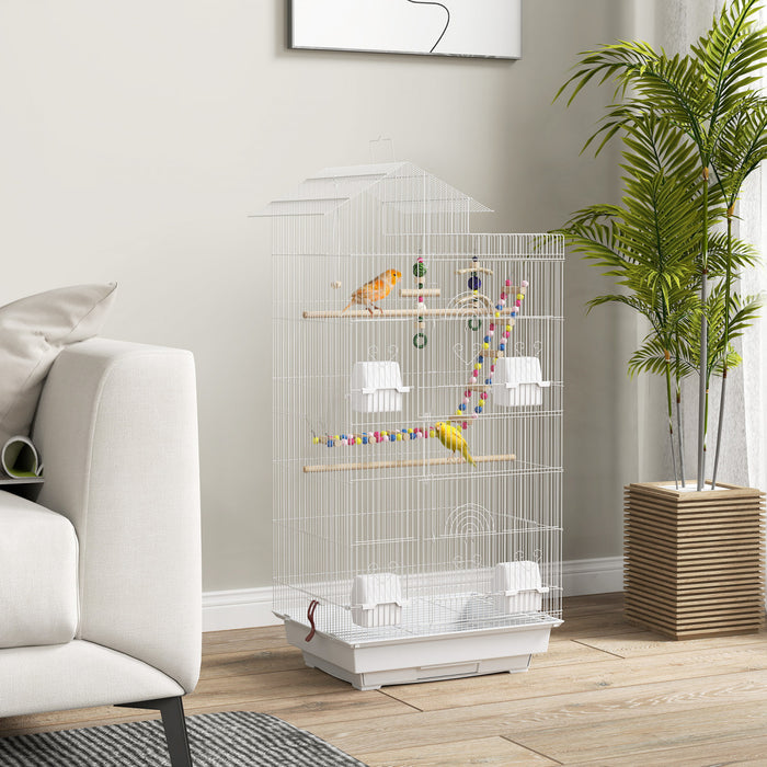 Cage a Oiseaux de 100 cm pour Perruche, Cockatiel, Conure, Petits Oiseaux