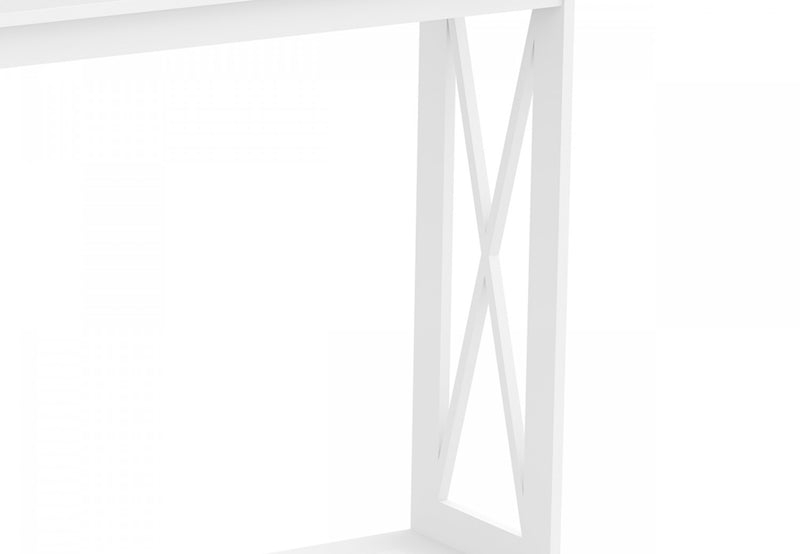 Console de 40 po avec 1 tablette - blanche