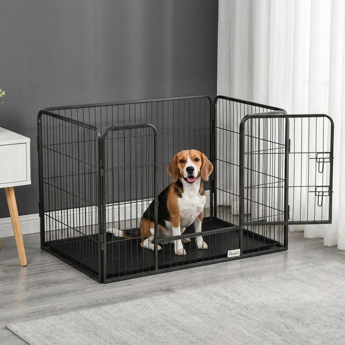Parc pour Chien a 4 Panneaux, 71 cm de Haut, Enclos pour Chiots, Ideal pour le Jardin