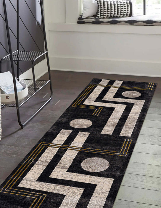 Tapis Contemporain Erisa 2'2\" x 7'7\" en Gris