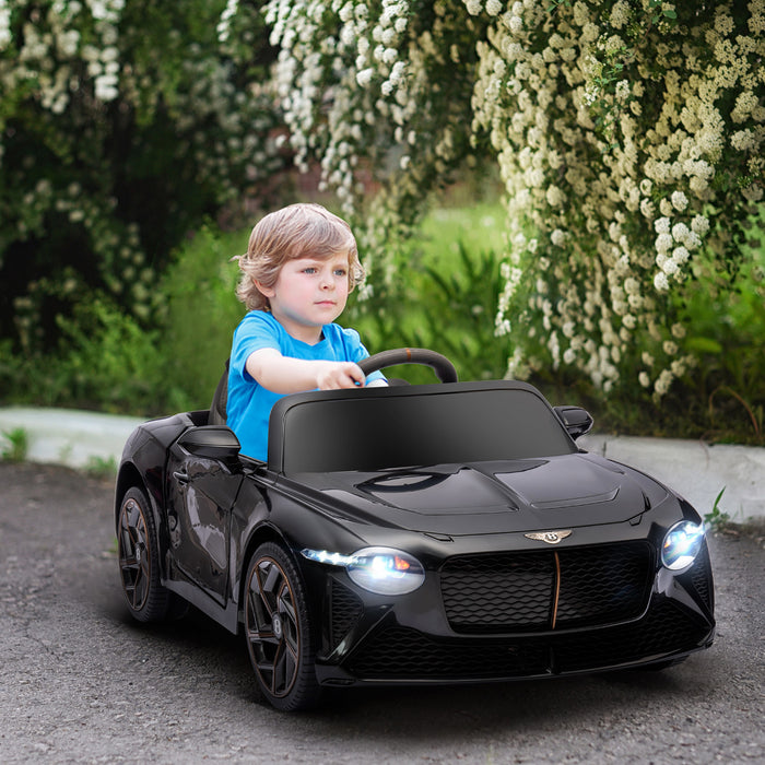 Aosom Voiture Electrique 12 V Avec Portes Papillon, Batterie Portable, 3,1 Mph, Jouet Pour Enfants Pour Garcons Et Filles Avec Telecommande, Systeme De Suspension, Klaxon, Musique, Lumieres, Noir