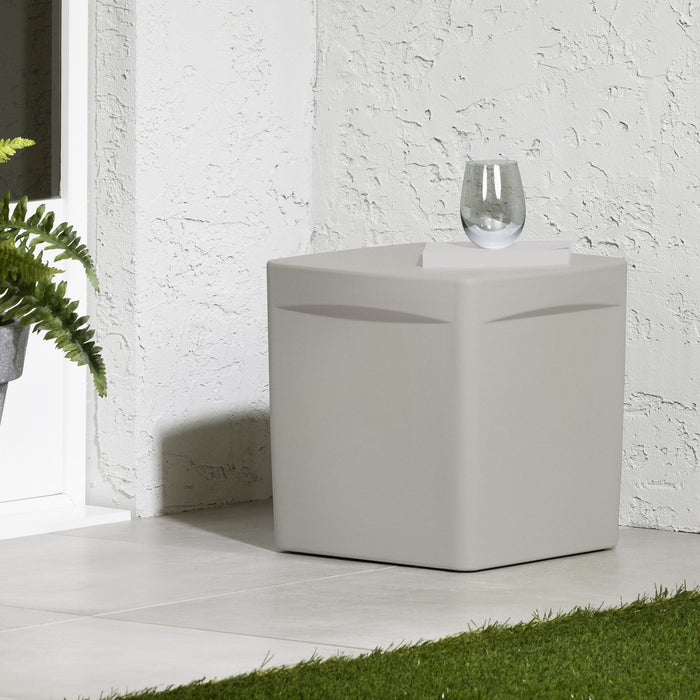 Table de bout carrée Dalya pour l’extérieur - greige