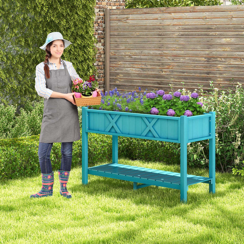 Costway Hips Souleve Lit De Jardin Poly Bois Eleve Planter Boite Av ...