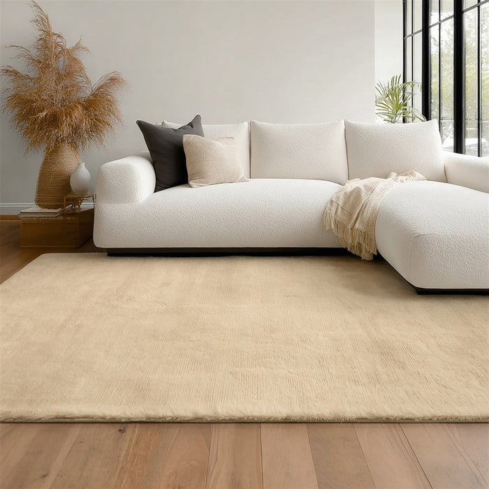 Tapis Lavable/Moelleux Argo 6'7\" x 9'0\" en Beige