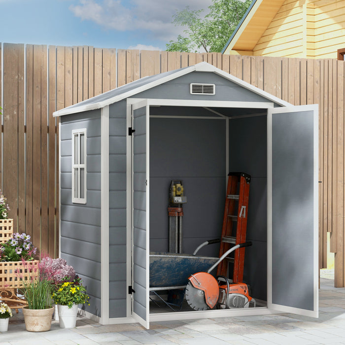 Outsunny Remise Exterieure Verrouillable Avec Portes Doubles Vent