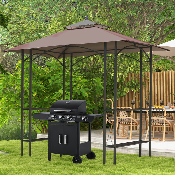 Outsunny 8' X5' Gazebo Tente Pavillon Bbq Grill Jardin Parasol