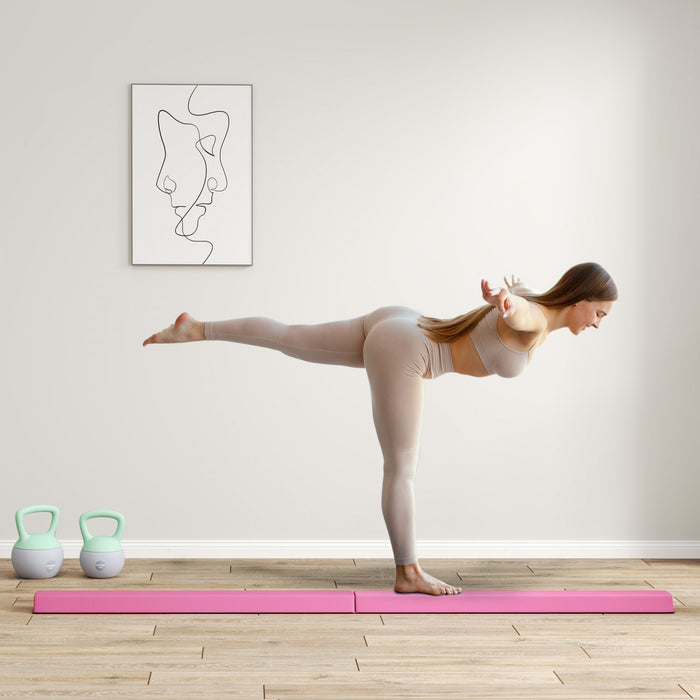 Soozier Poutre d'equilibre de gymnastique pliable de 7,7 pi, Rouge