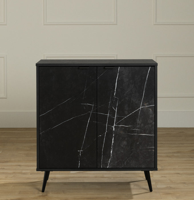 Armoire de rangement Oxford à 2 portes - chêne noir 